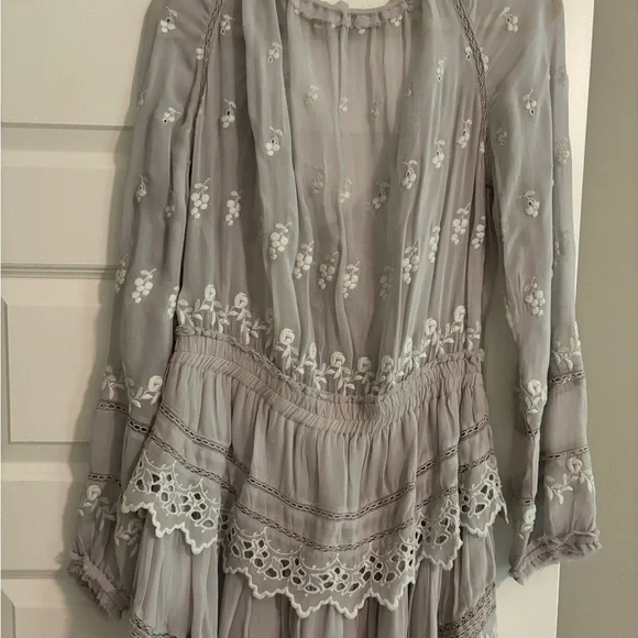 LoveShackFancy Short Embroidered Popover Dress - Picture 5 of 16